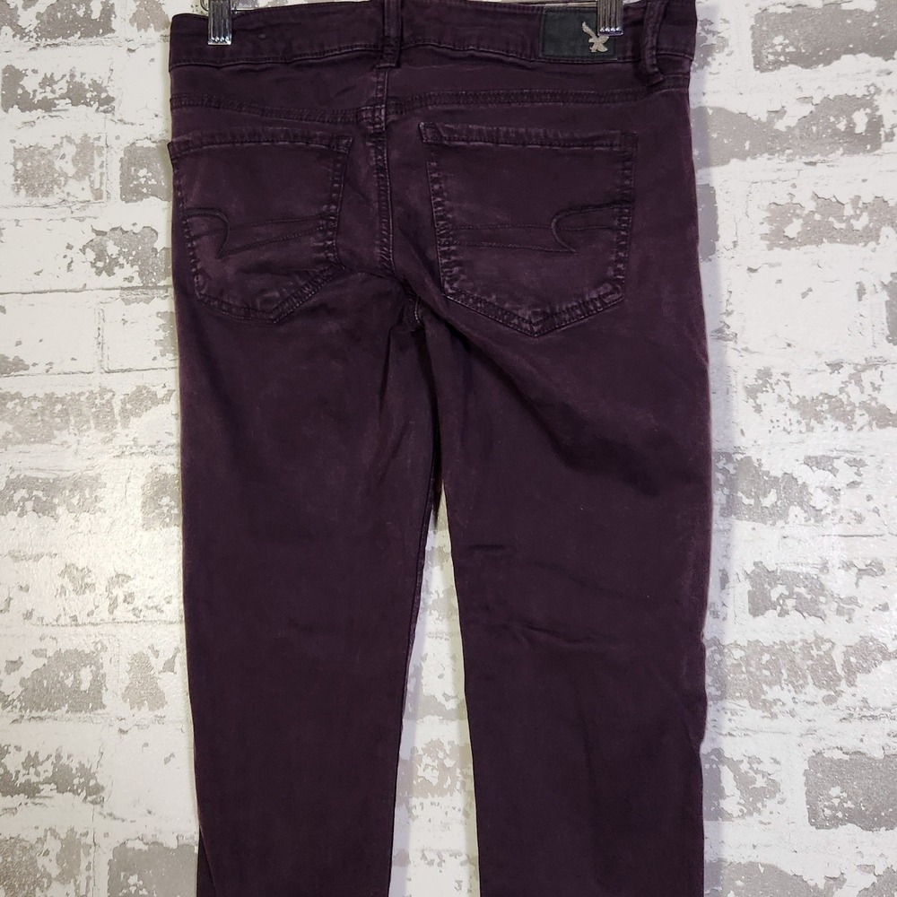 American Eagle Outfitters Jegging Women Plum Purple Super Stretch Size 4 Regular - Picture 6 of 16
